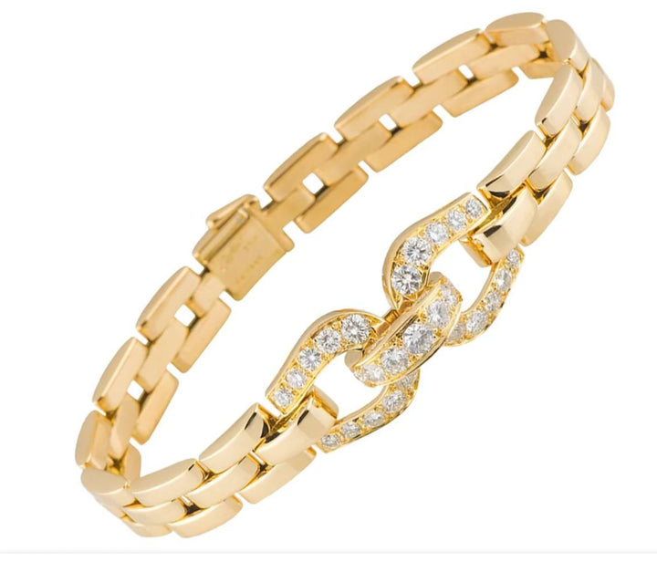 Cartier Bracelet Etrier Or jaune et Diamant