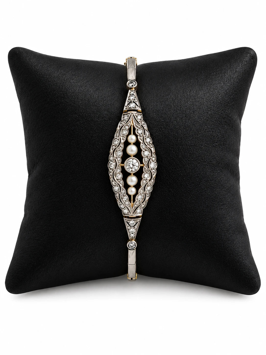 Bracelet platine et Diamant pavage