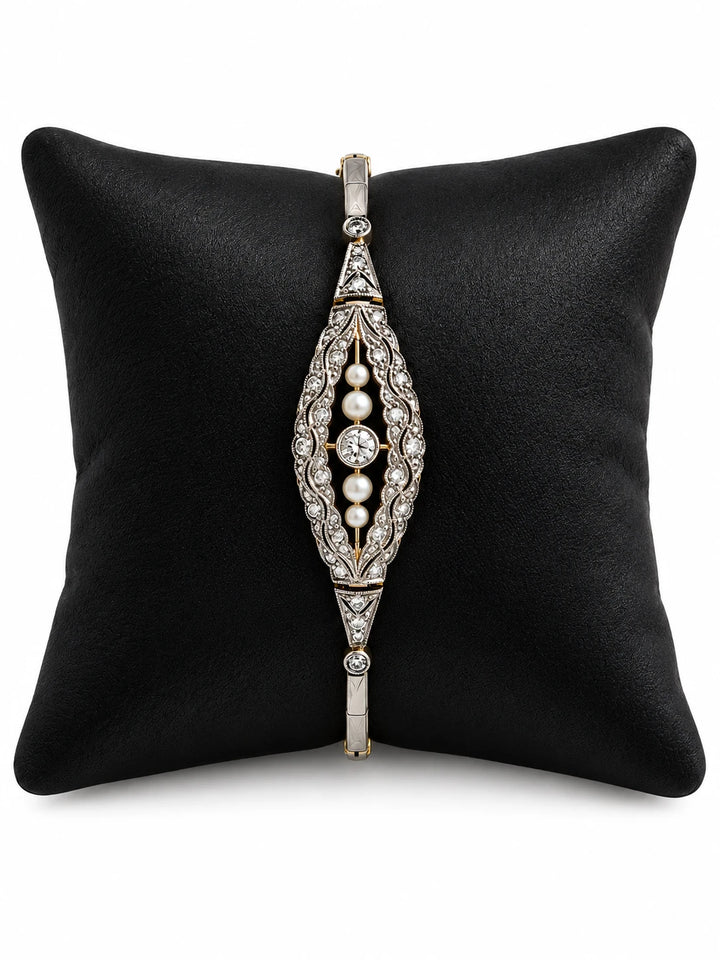 Bracelet platine et Diamant pavage