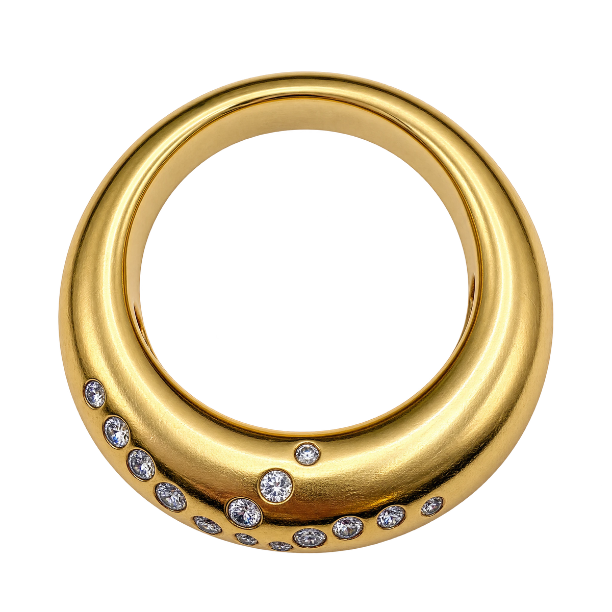 Chaumet Bague Anneau or et Diamant pavage