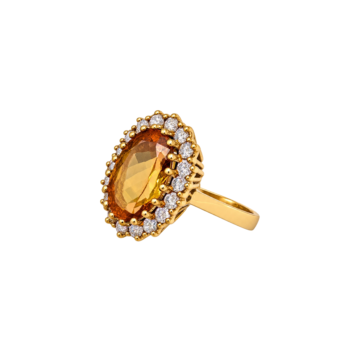 Bague or et Citrine