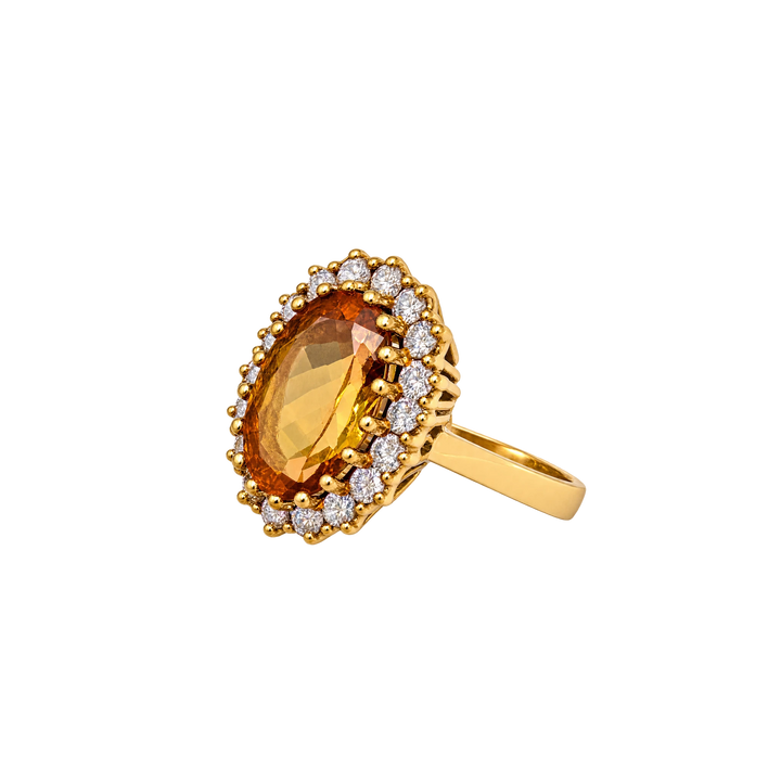 Bague or et Citrine