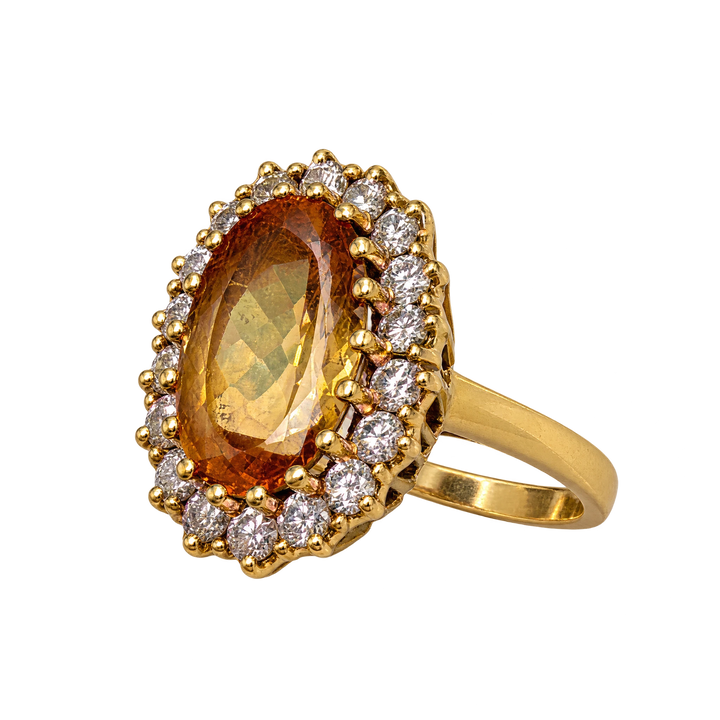 Bague or et Citrine