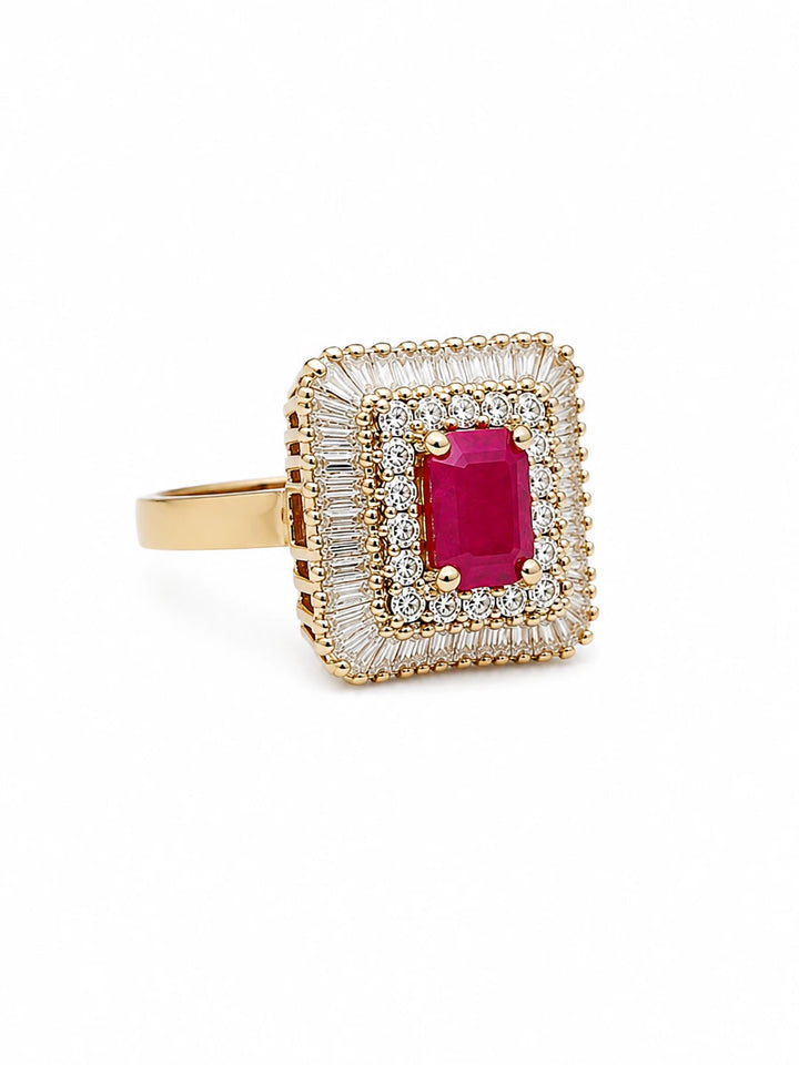 Bague or et Rubis