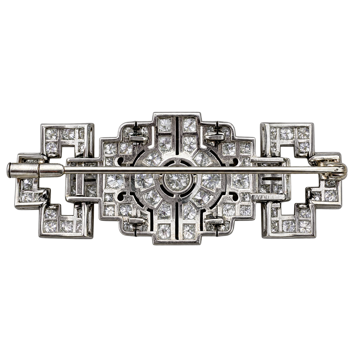 Broche platine et Diamants