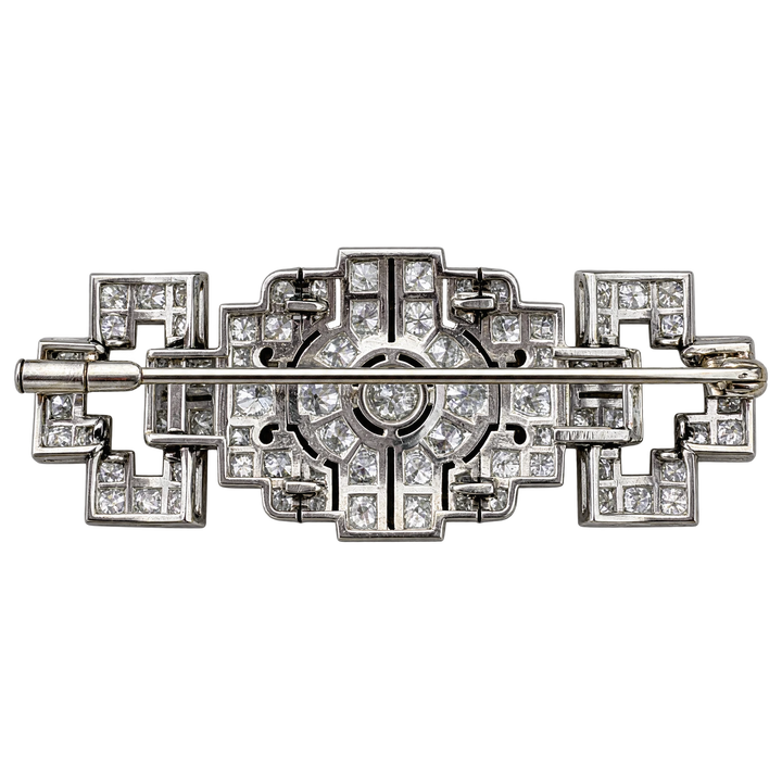 Broche platine et Diamants