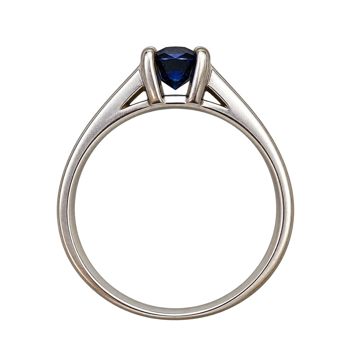 Bague solitaire or et Saphir