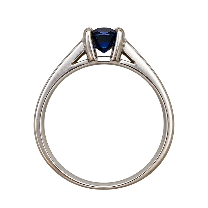 Bague solitaire or et Saphir
