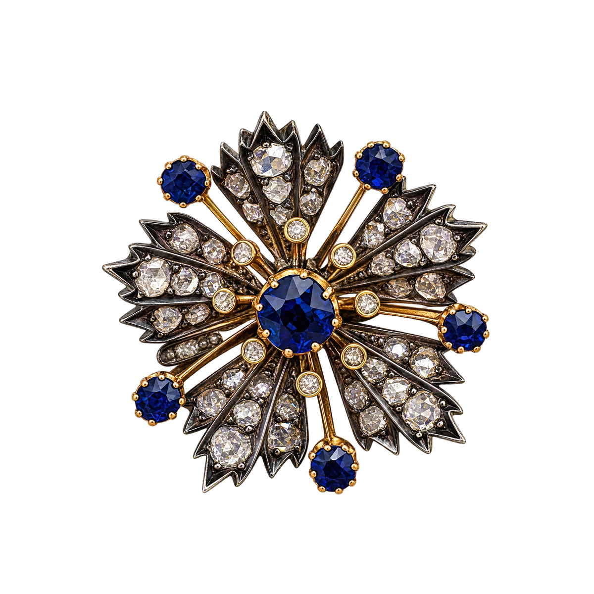 Broche or et Saphir