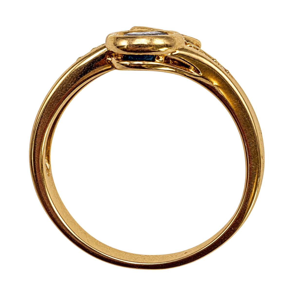Bague or et Saphir