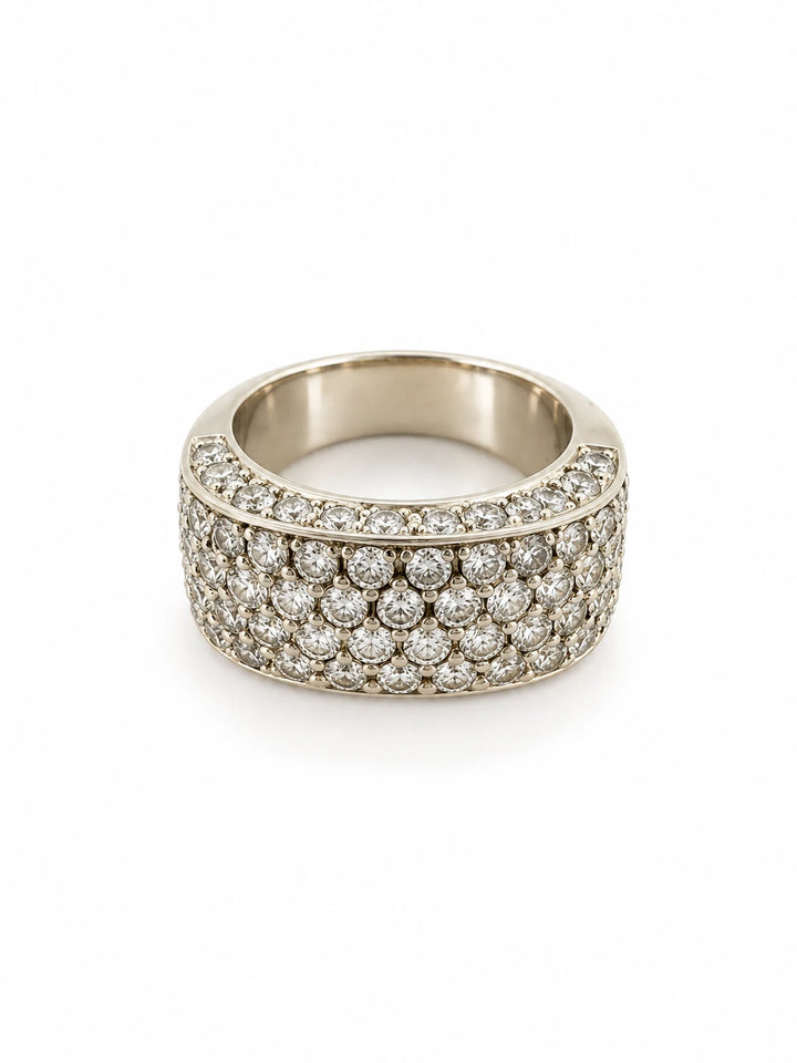 Bague or et Diamant pavage