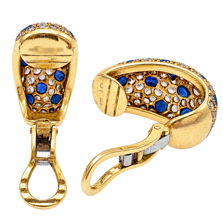 Boucles d'oreilles or et Diamant pavage