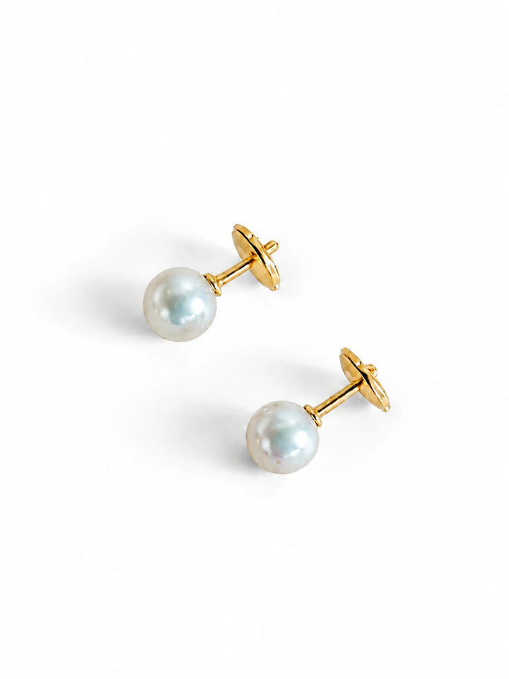 Boucles d'oreilles or et Perle de culture