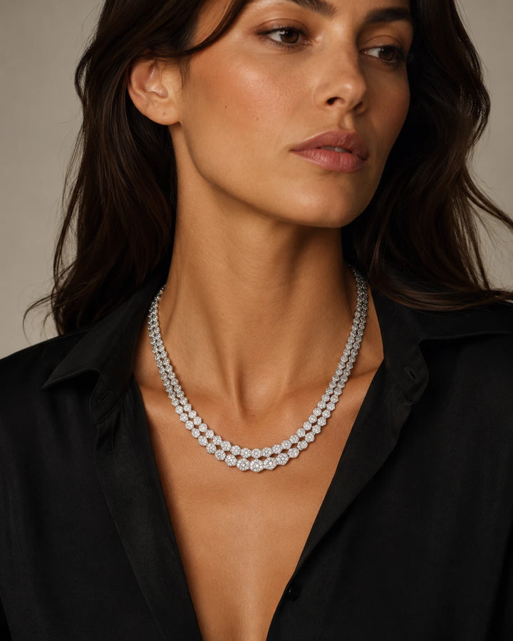 Collier Or blanc et Diamant