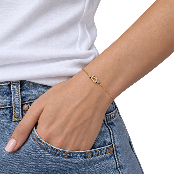 Fred Bracelet Force 10 or et Diamant pavage