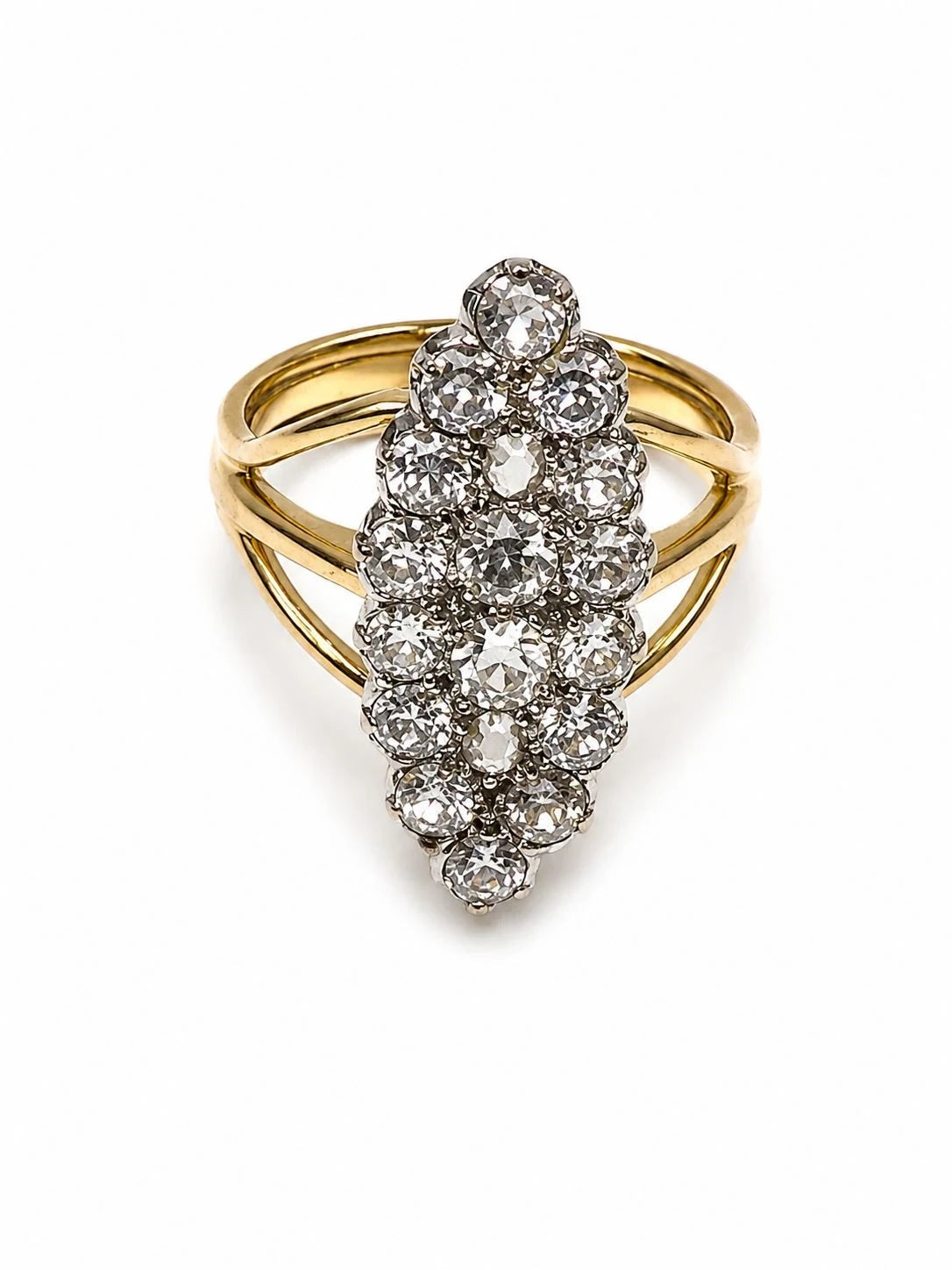 Bague or et Diamant pavage
