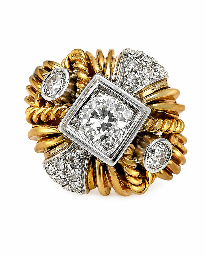 Bague or jaune et Diamants