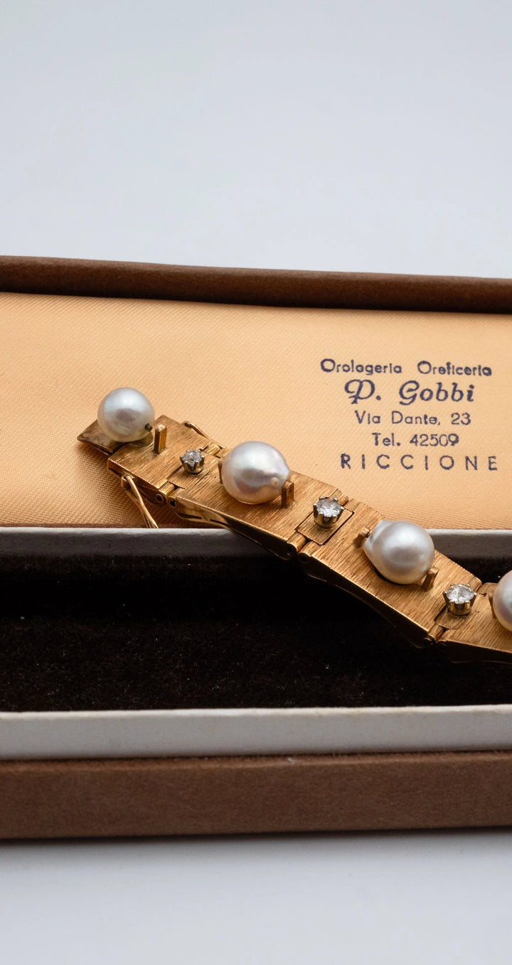 D. Gobbo Bracelet or et Perle