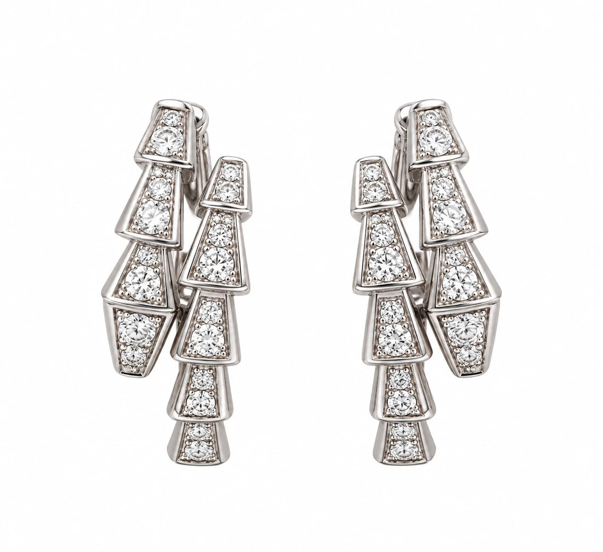 Bulgari Boucles d'oreilles Serpenti or et Diamant