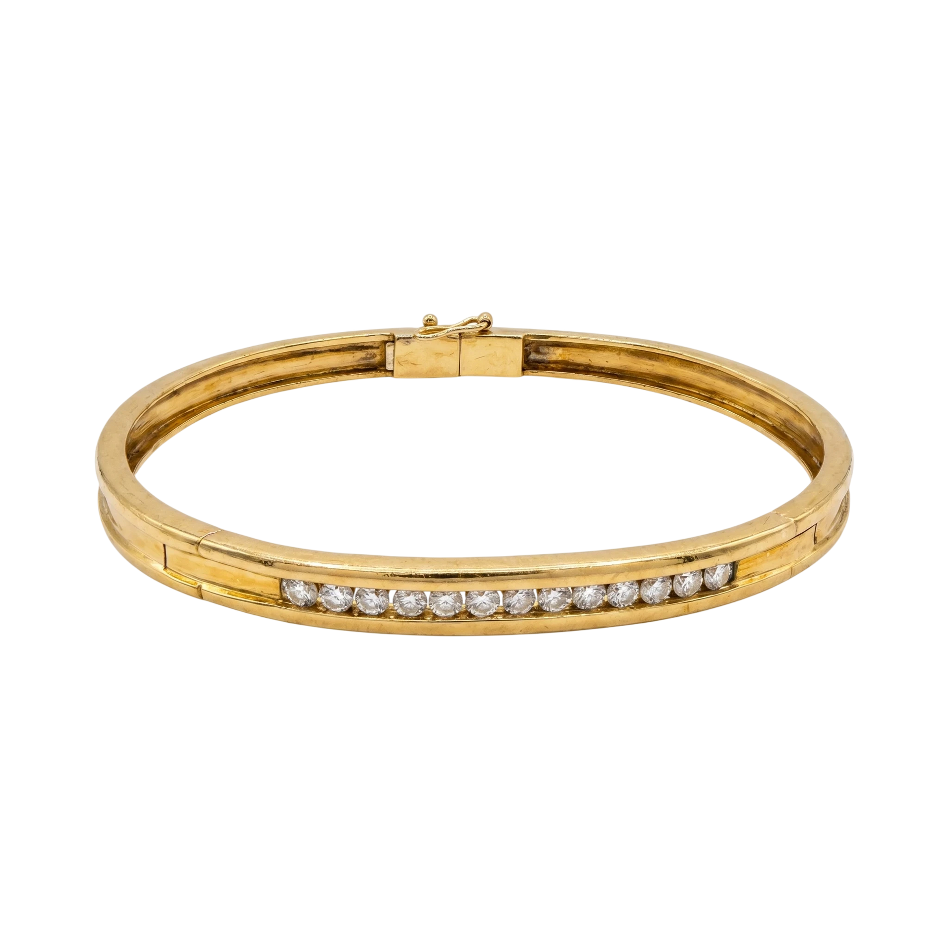Bracelet Or jaune et Diamant pavage
