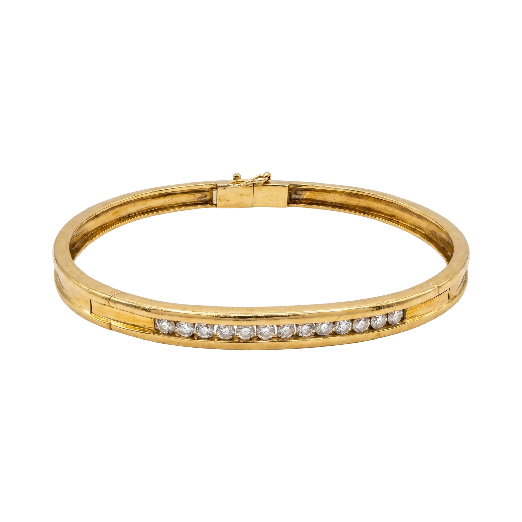Bracelet Or jaune et Diamant pavage