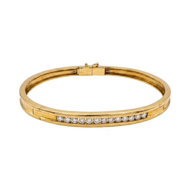 Bracelet Or jaune et Diamant pavage