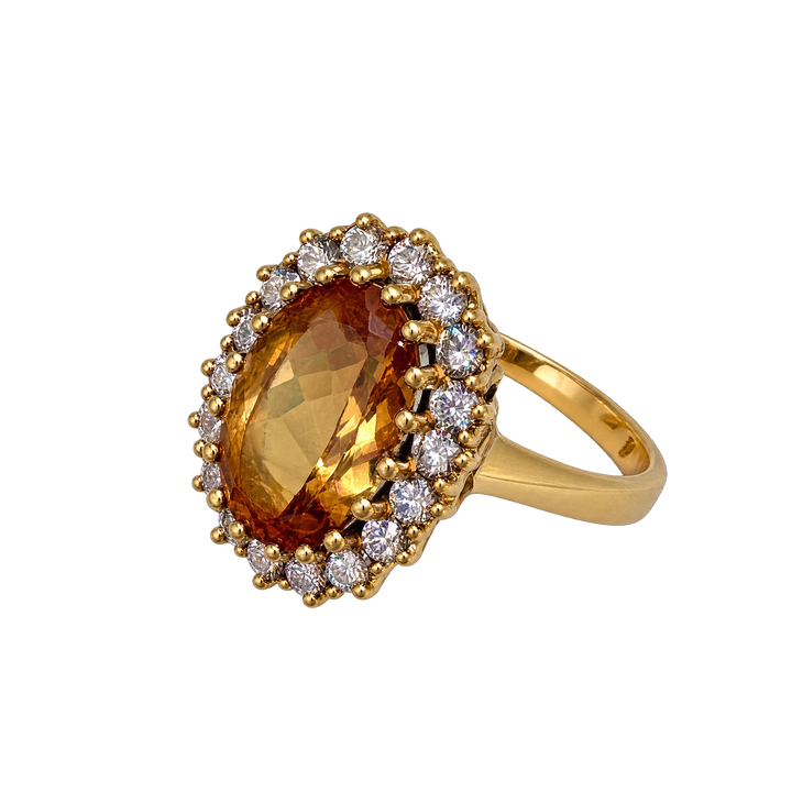 Bague or et Citrine