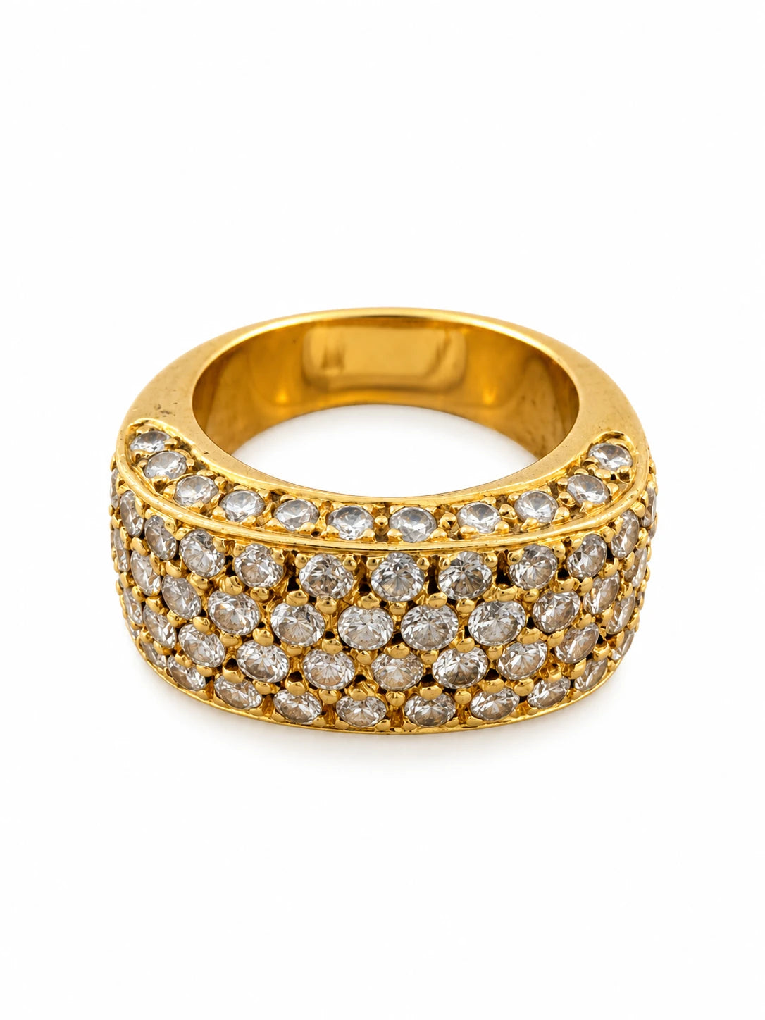 Bague or et Diamant pavage