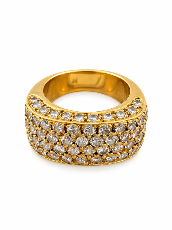 Bague or et Diamant pavage