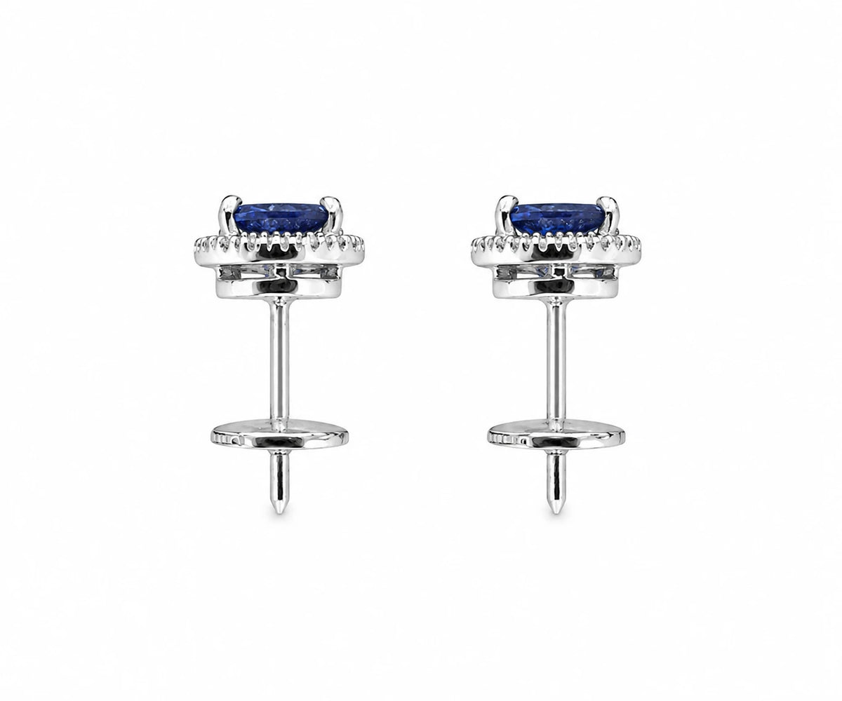 Boucles d'oreilles or et Saphir