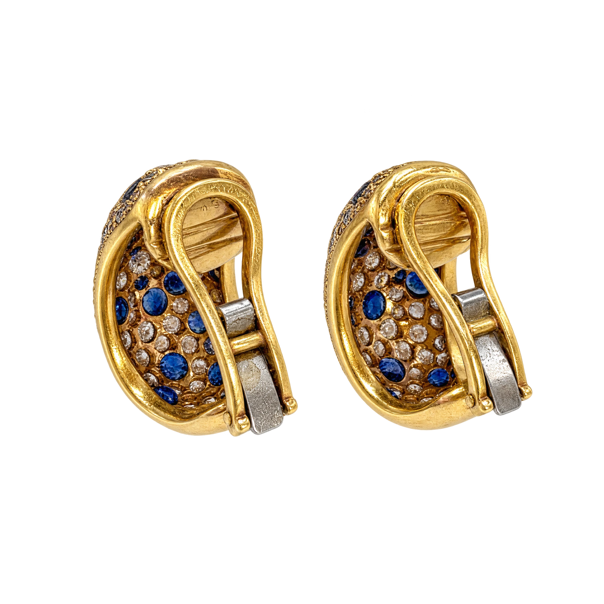 Boucles d'oreilles or et Diamant pavage