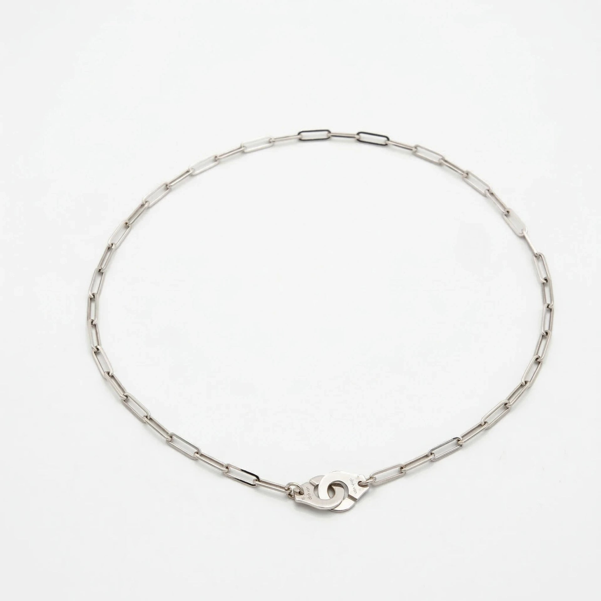 Dinh van Collier Menottes Or blanc