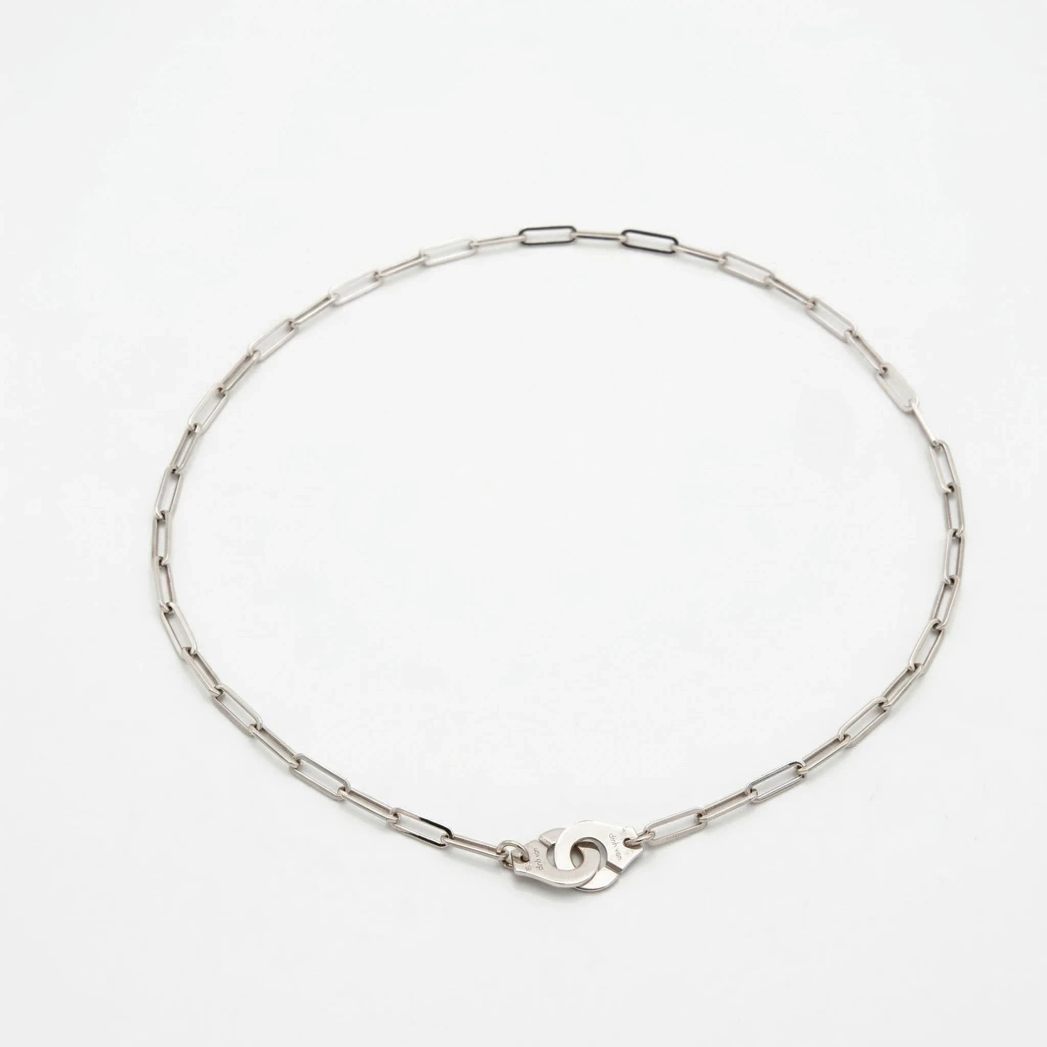 Dinh van Collier Menottes Or blanc