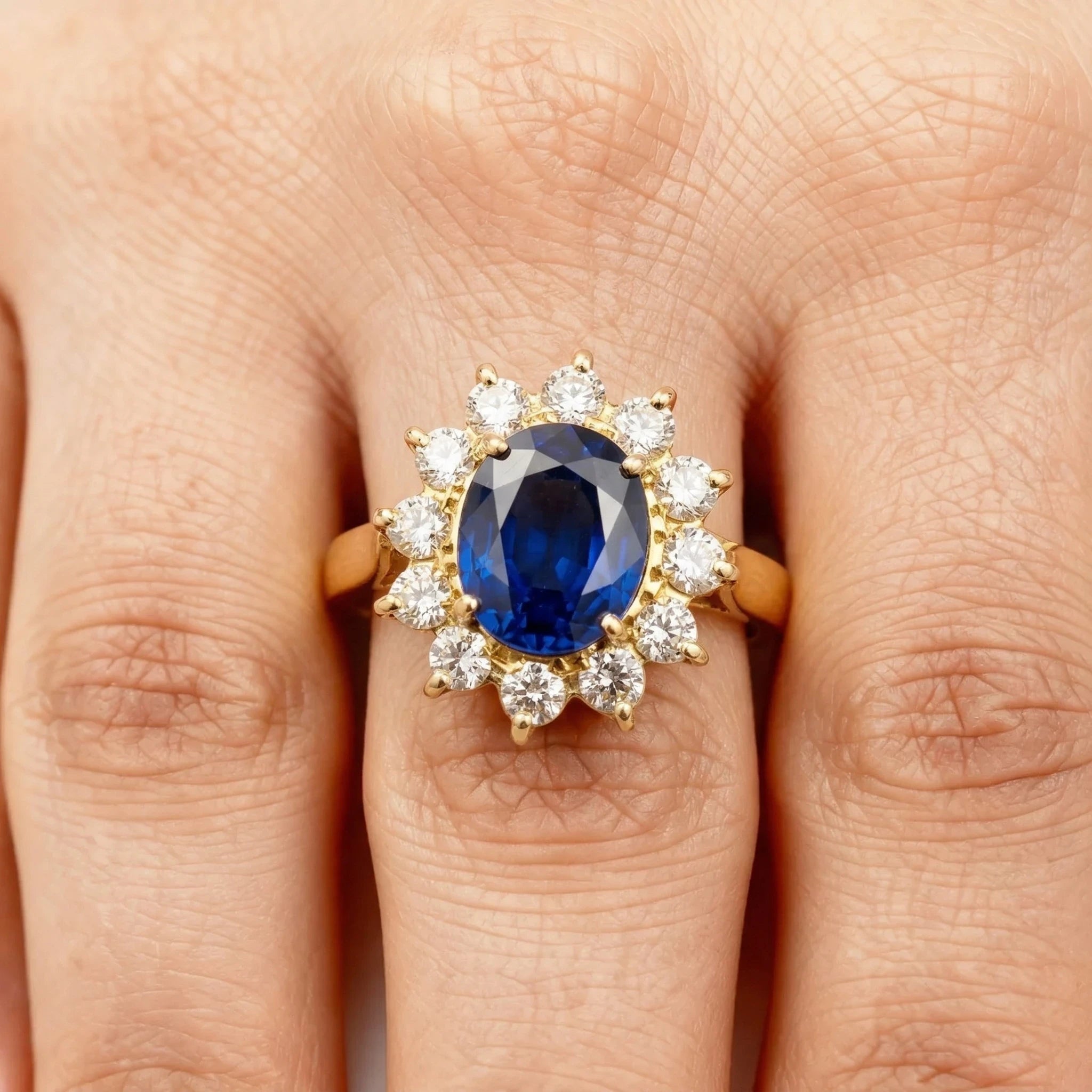 Bague Or jaune et Saphir