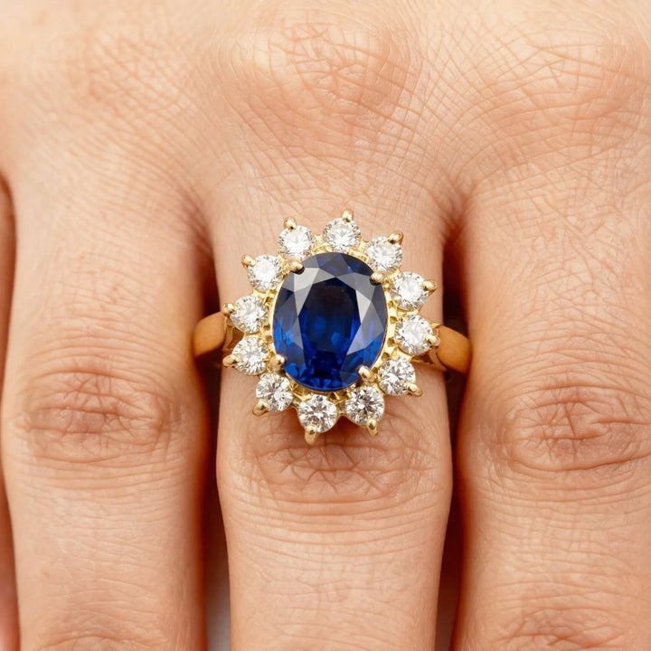 Bague Or jaune et Saphir