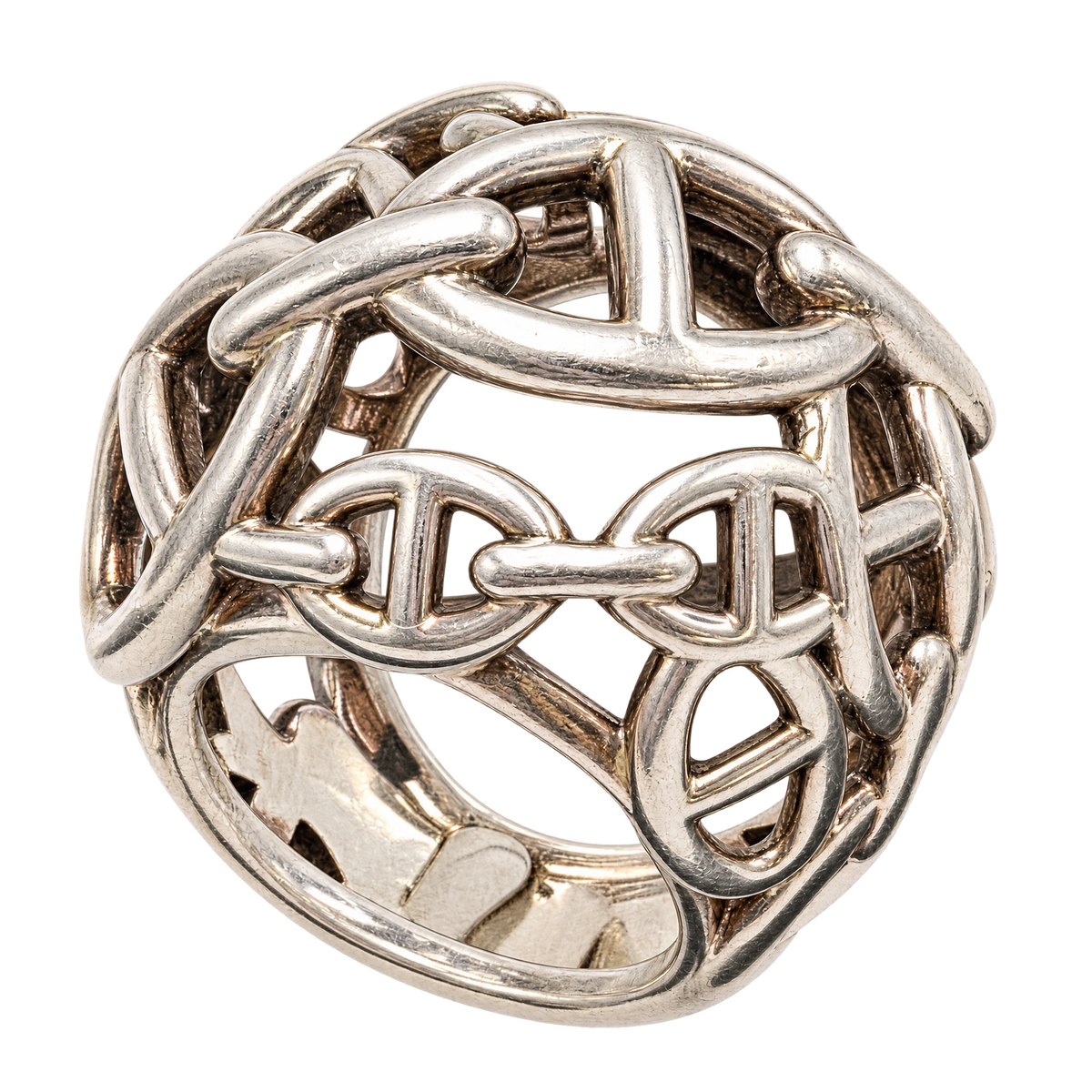 Hermès Bague Chaine d'ancre argent