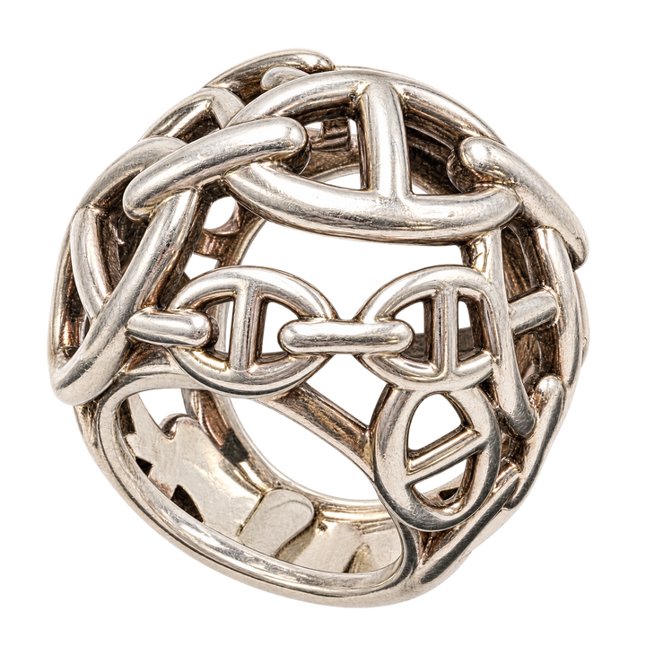 Hermès Bague Chaine d'ancre argent