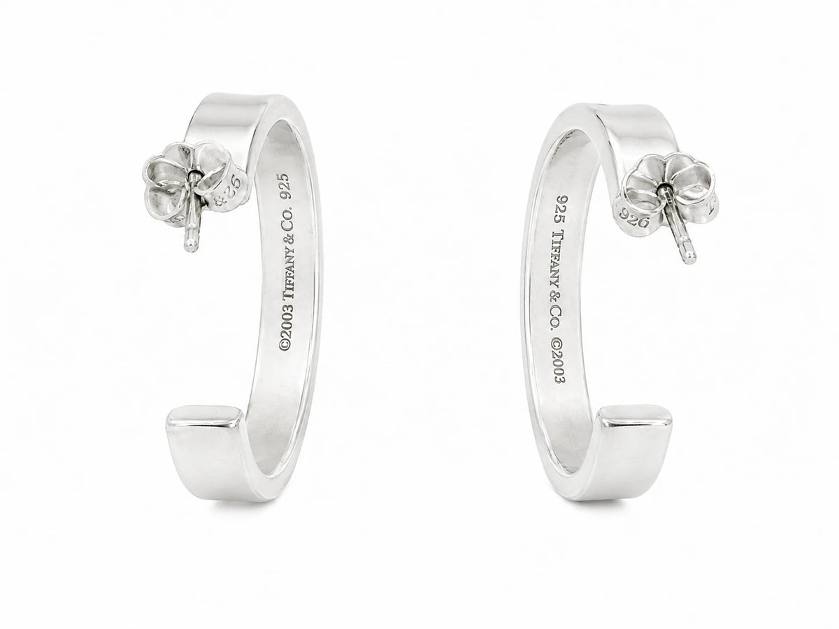 Tiffany & Co. Boucles d'oreilles 1837 argent