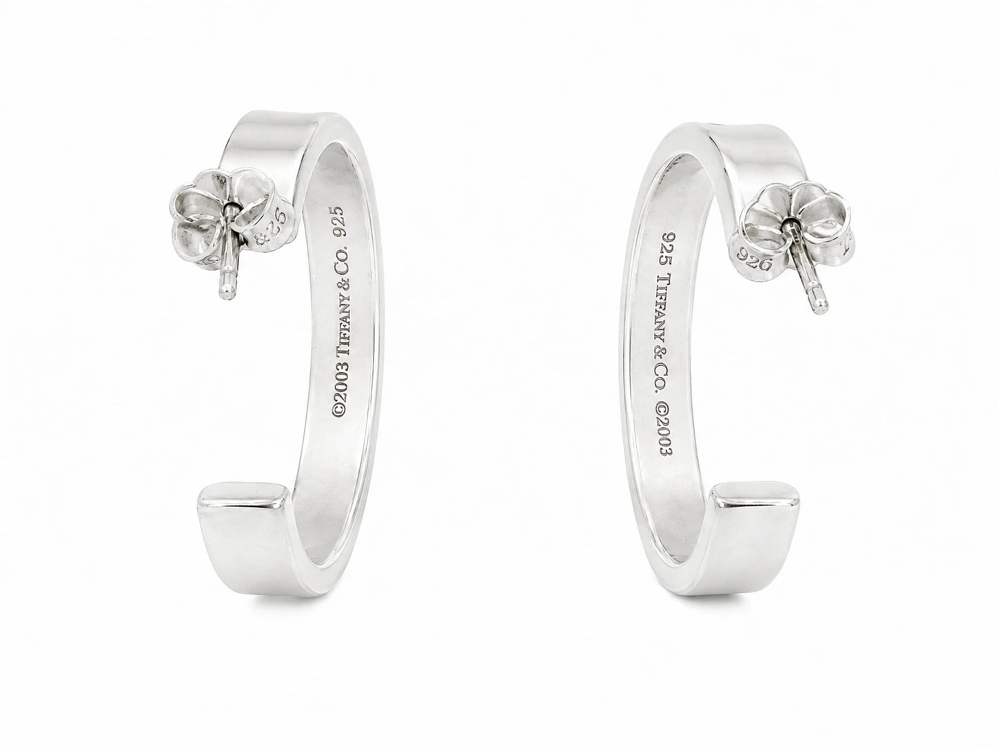 Tiffany & Co. Boucles d'oreilles 1837 argent