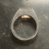 Cartier Bague Tank Or blanc et Quartz rose