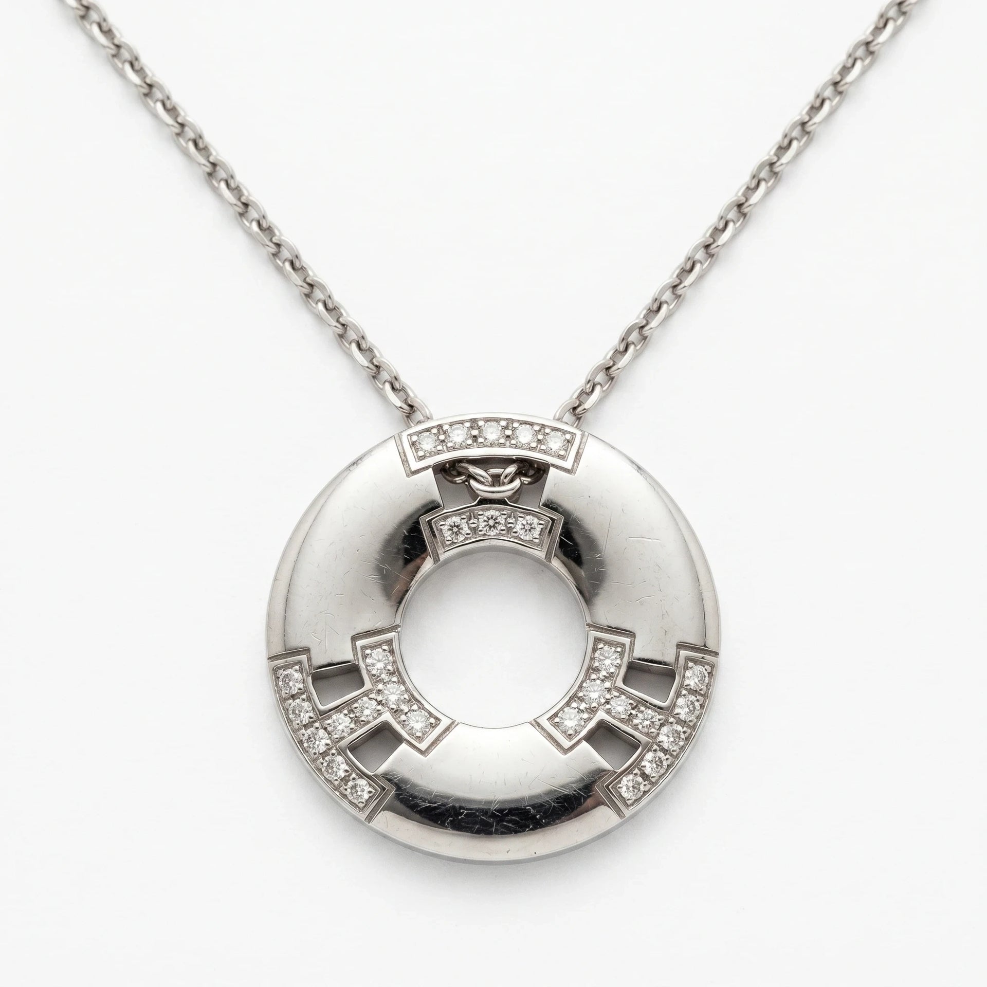 Hermès Collier Or blanc et Diamant