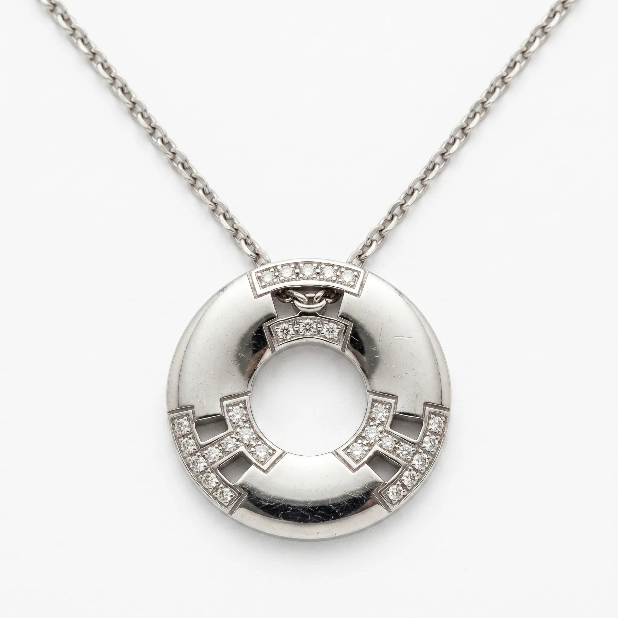 Hermès Collier Or blanc et Diamant