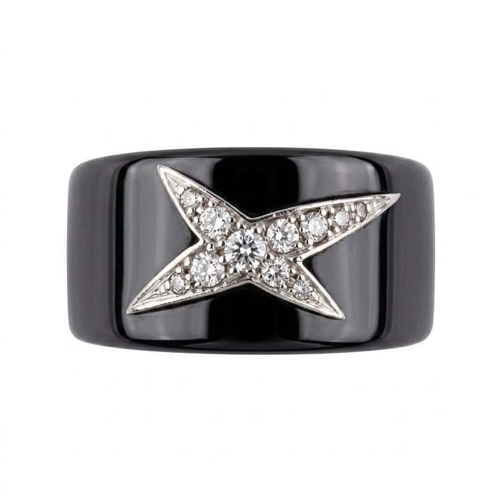 Mauboussin Bague Etoile Divine Or blanc et Diamant pavage