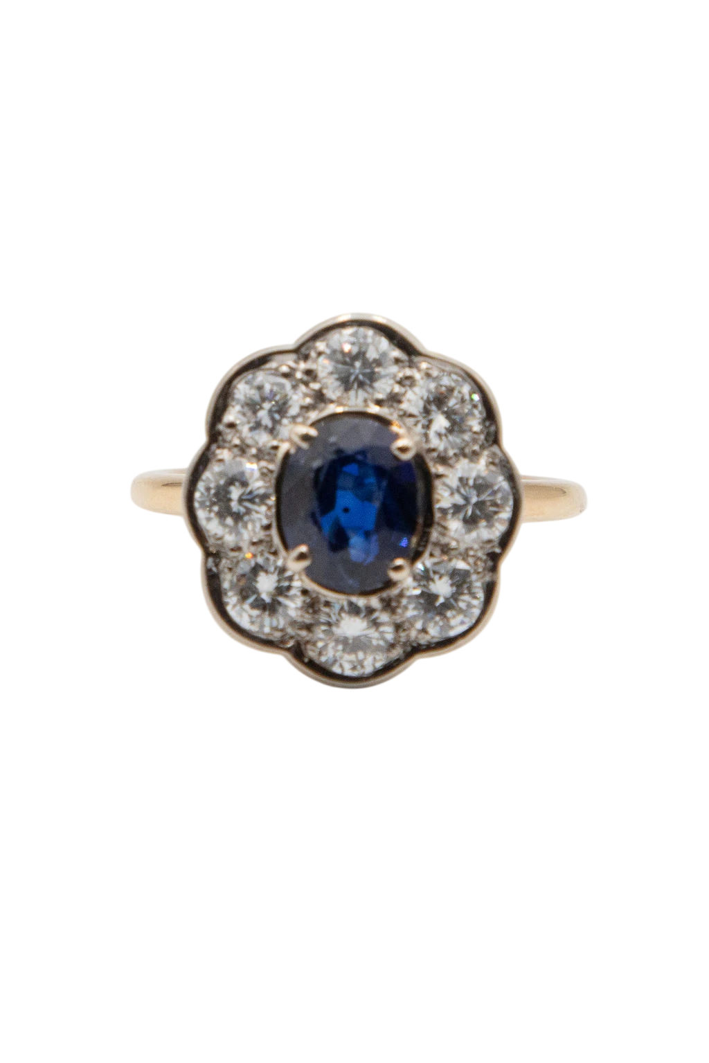 Bague or et Saphir