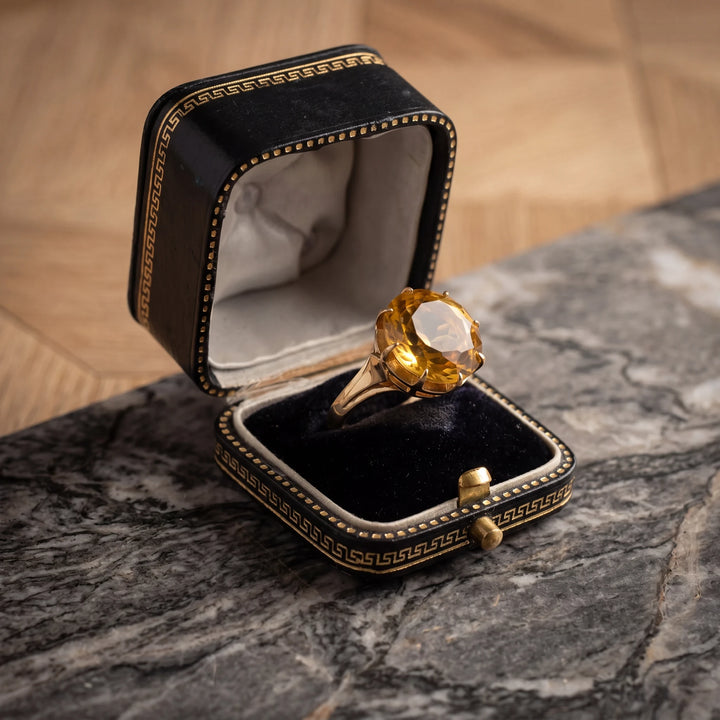 Bague Or jaune et Citrine