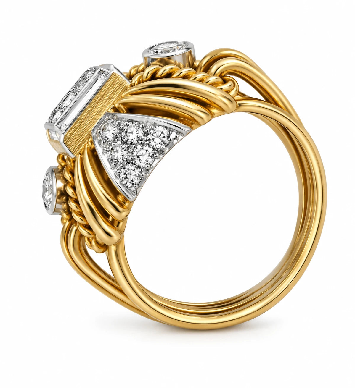 Bague or jaune et Diamants