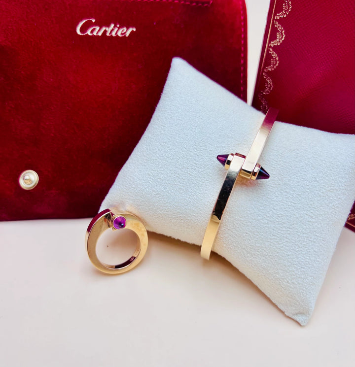 Cartier Bague Menottes Or jaune et Grenat