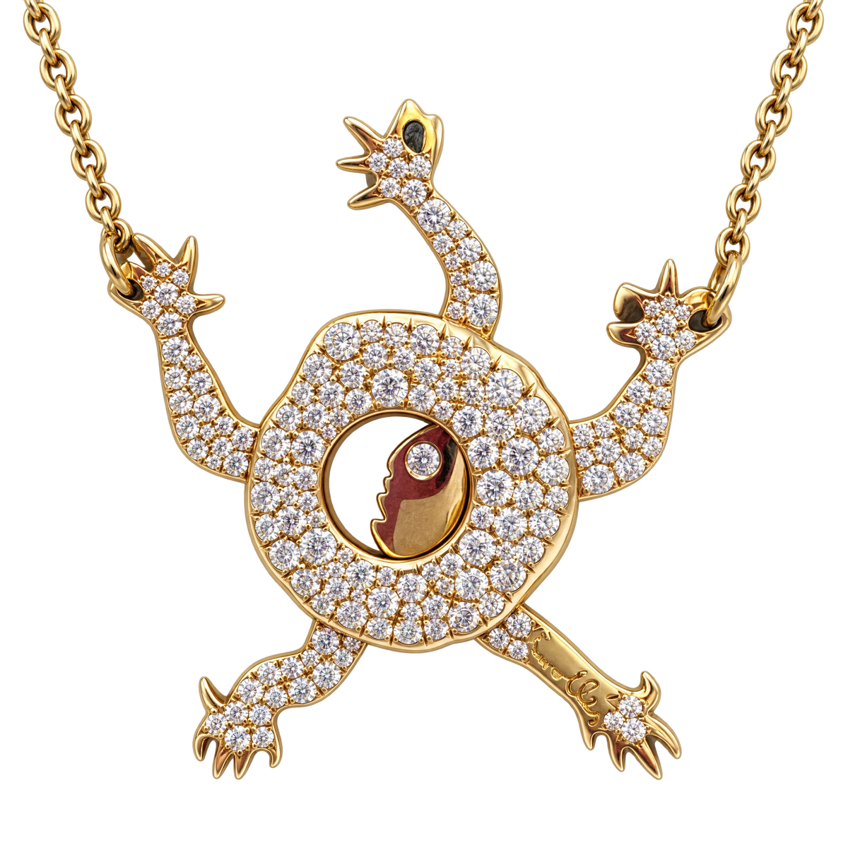 Rodolphe Design Collier Ripollès or et Diamant pavage