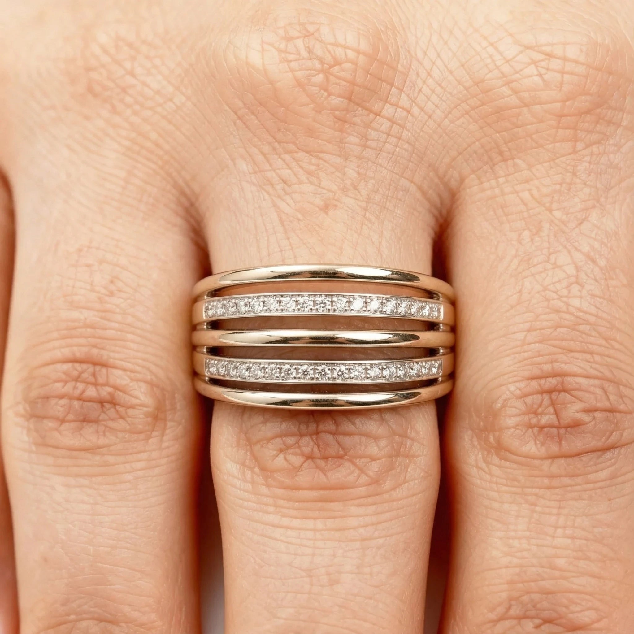 Mauboussin Bague Osez la route de diamants Or blanc et Diamant