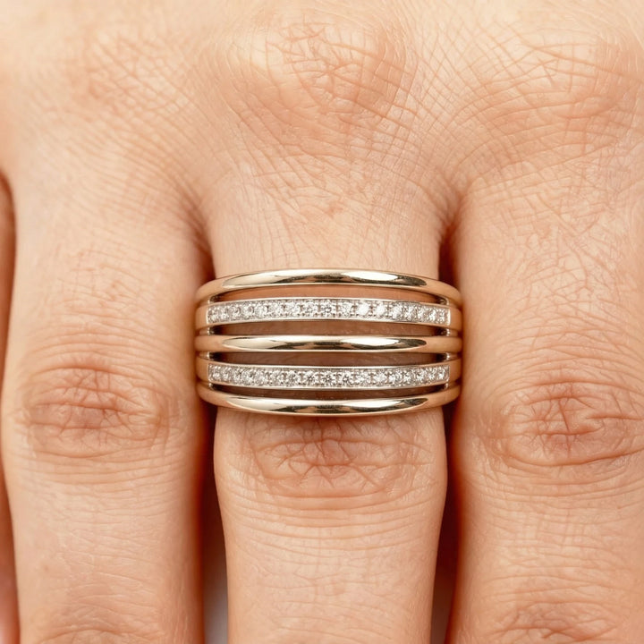 Mauboussin Bague Osez la route de diamants or et Diamant